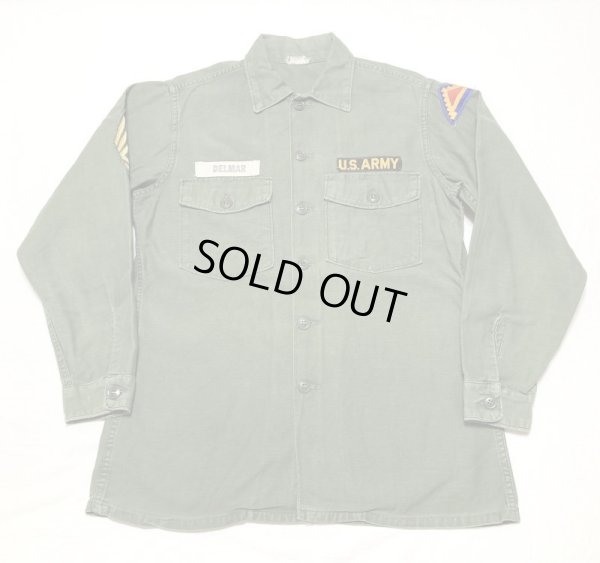 画像1: 60’s ARMY OG-107 Sateen z Utility Shirt