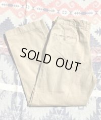 60’s ARMY Cotton Khaki Chino Trousers (36x31)