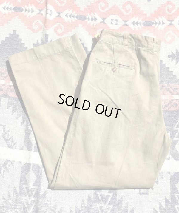 画像1: 60’s ARMY Cotton Khaki Chino Trousers (36x31)