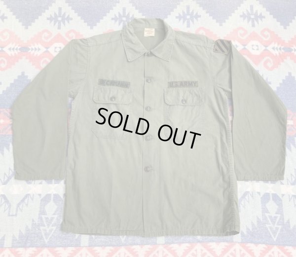 画像1: 60’s ARMY Civilian Model Cotton Poplin Shirt (Trooper Mfg)