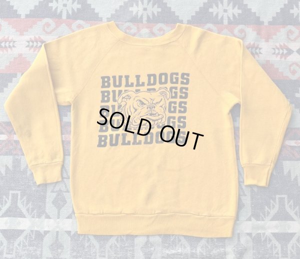 画像1: 70’s〜TULTEX Bulldog Print Sweat Shirt