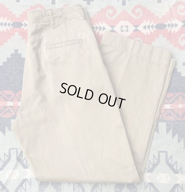 画像1: ARMY M-45 Cotton Khaki Chino Trousers