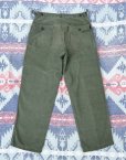 画像3: 1950’s ARMY OG107 Cotton Satin Utility Trousers (L)