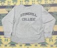 画像1: 80’s Champion "Stonehill College" Reverse Weave Sweat Shirt (Large) (1)