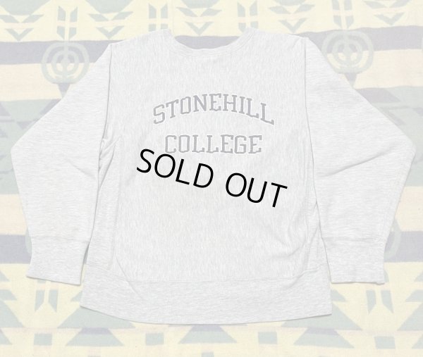 画像1: 80’s Champion "Stonehill College" Reverse Weave Sweat Shirt (Large)