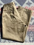 画像1: 60’s ARMY Cotton Khaki Chino Trousers (34x31) (1)