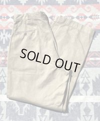 60’s ARMY Khaki Chino Trousers (33x31)