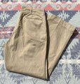 画像1: WW2 ARMY Cotton Khaki Chino Trousers ダブルステッチ (32x29.5) (1)