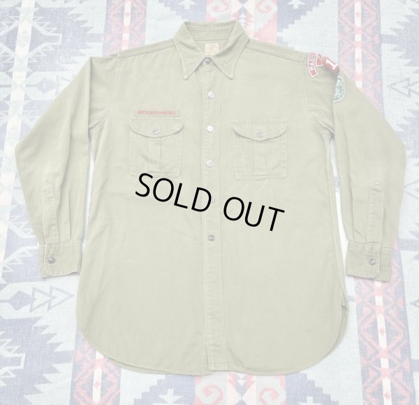 画像1: 40’s〜 BSA Cotton Shirt (Removable button)