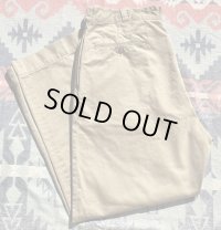 60’s ARMY Cotton Khaki Chino Trousers (原寸W-36)
