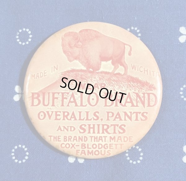 画像1: Around 30’s "Buffalo Brand" Advertising Pocket Mirror