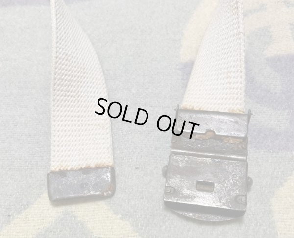 画像5: WWII US NAVY Enlisted Men’s Cotton Web Belt (白)