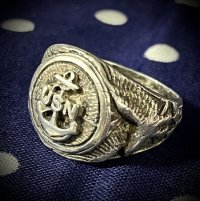 Circa WW2 US NAVY Sterling Silver Ring
