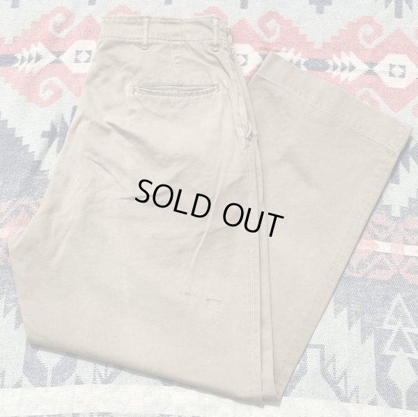 画像1: 40’s~ARMY M-45 Cotton Khaki Chino Trousers (36x31)