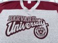 画像2:  80’s Champion HARVARD 染み込み プリント V-Neck Tee (L)