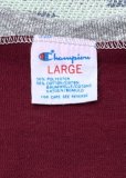 画像3:  80’s Champion HARVARD 染み込み プリント V-Neck Tee (L)