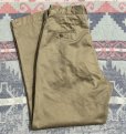 画像1: 60’s Cotton Khaki Chino Trousers (One Wash))34x31 (1)