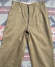 画像3: 60’s Cotton Khaki Chino Trousers (One Wash))34x31