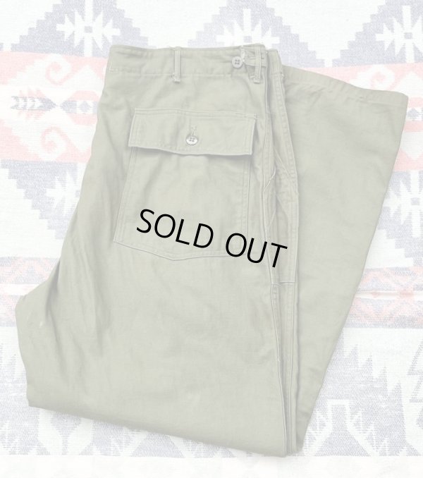 画像1: 64’ ARMY OG-107(初期型 移行期モデル)Sateen Utility Trousers 42x33