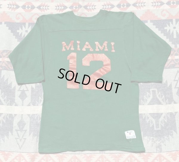 画像1: 80’s Champion 「MIAMI 12」Football T Shirt