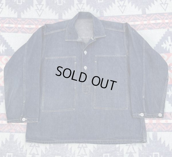 画像1: 1930's ARMY Denim Pullover Shirt