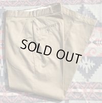 60’s ARMY Cotton Khaki Chino Trousers(34x31)Mint~NOS?