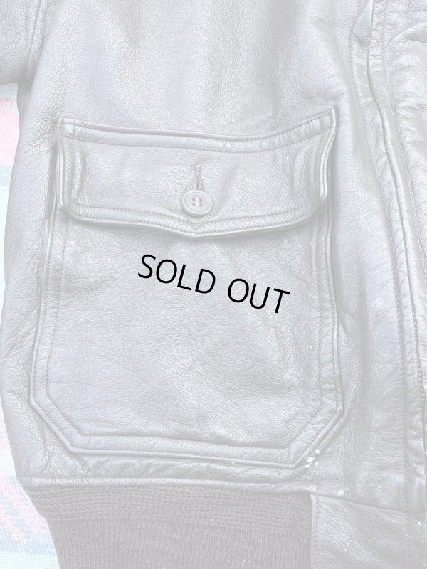 画像11: 1957’ G-1 Leather Flight Jacket (40)襟裏USNステンシル