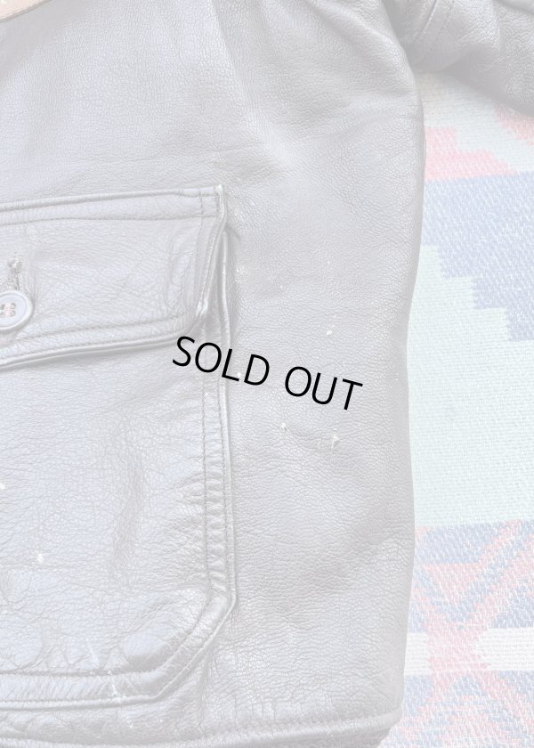 画像14: 1957’ G-1 Leather Flight Jacket (40)襟裏USNステンシル