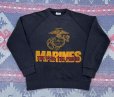 画像2: 黒ボディ USMC Sweat Shirt (L)