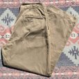 画像1: 40’s WW2 ARMY M-42 Cotton Khaki Chino Trousers "Special"(ガスフラップ付き) (1)