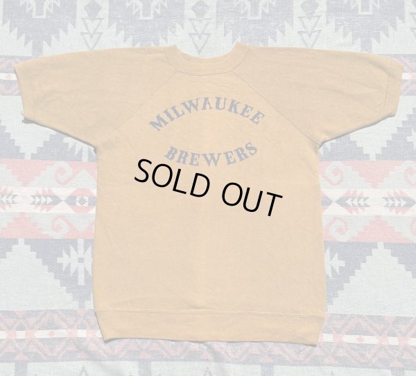 画像1: Circa 60’s MLB "Milwaukee Brewers" S/S Sweat Shirt