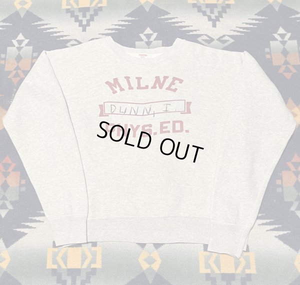 画像1: 60’s Champion Running Man Tag Water Print Sweat Shirt