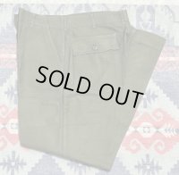 60’s ARMY OG-107 Sateen Utility Trousers (40x33)