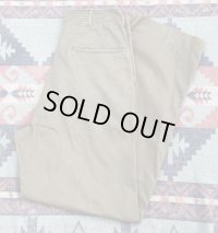 40’s ARMY M1945 Cotton Khaki Chino Trousers (両シームダブルステッチ)