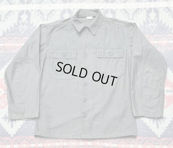 画像1: Early 60’s USAF Shade 509 Cotton Sateen Utility Shirt