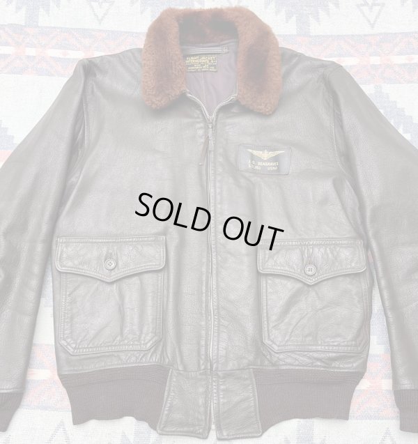 画像1: 1952’ USN "Monarch" G-1 Leather Flight Jacket (Mil-J-7823AER)中尉着用