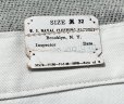 画像2: 30’s Dead Stock USN Lace Back White Cotton Sailor Pants(W32~33)