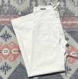 画像1: 30’s Dead Stock USN Lace Back White Cotton Sailor Pants(W32~33) (1)