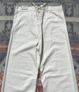 画像7: 30’s Dead Stock USN Lace Back White Cotton Sailor Pants(W32~33)
