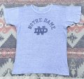 70’s Champion 染み込み "NOTRE DAME" 青杢 88/12 Tee (L)