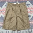 画像1: 1950’s Dead Stock US ARMY Cotton Khaki Chino Shorts(34-L) (1)