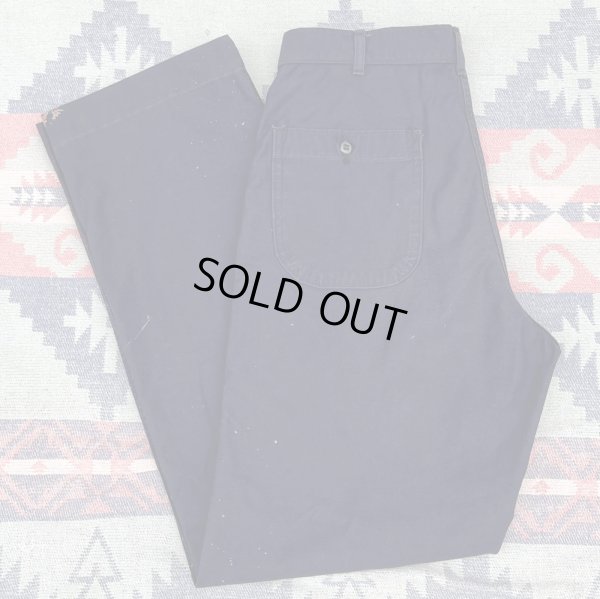 画像1: 70’s US NAVY Utility Trousers "Dark Blue"