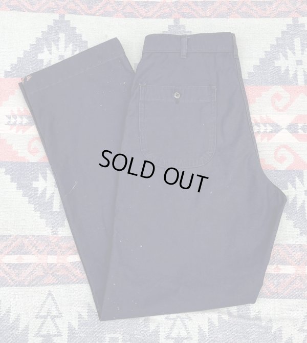 画像1: 70’s US NAVY Utility Trousers "Dark Blue"
