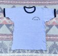 画像1: 60’s~ Champion Products 青霜降り Ringer Tee 染み込みプリント (1)