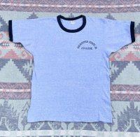 60’s~ Champion Products 青霜降り Ringer Tee 染み込みプリント