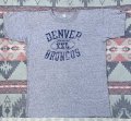 80’s Champion NFL "Denver Broncos" 3段プリント 霜降りグレー88/12 Tee