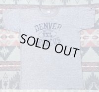 80’s Champion NFL "Denver Broncos" 3段プリント 霜降りグレー88/12 Tee