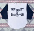 画像1:  1970’s~Champion "University of Rochester" 3段染み込みプリント Baseball Tee (1)