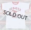 80’s Champion SMU Mustangs 4段染み込みプリント Ringer T Shirt