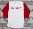 画像1: 1970’s~Champion ブルーバータグの染み込みプリントBaseball T Shirt (1)